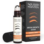 Nourish Mantra Brow Growth Serum | eyelash serum for Brow and lash Hairs Growth, volume & Thickness | Formulated with Redensyl, Biotin, Peptides & Amino Acids | 100% Eye Safe & Fragrance Free - 10 ml