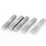Sourcingmap M8 x 40mm A2 Stainless Steel Double End Threaded Stud Screw Bolt Pack of 5