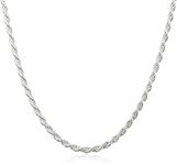 Sterling Silver 2mm Rope Chain (Sterling Silver-silver, 30 Inches) (I-3346)