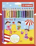 STABILO Triangular Colouring Pencil Trio thick - Pack of 18 - Assorted Colours