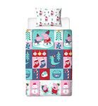 Peppa Pig Officially Licensed Single Rotary Duvet Bedding Cover Set | Blue, Reversible 2 Sided Design, Perfect For Any Childrens Bedroom (Single)