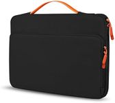 RKINC 13.3 Inch Shock Resistant Laptop Sleeve Case Briefcase Bag Compatible with 13" MacBook Pro and MacBook Air, Laptops, Notebooks with Accessory Pocket (13 Inch New MacBook Pro & Air, Black)