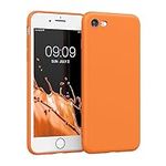 kwmobile Case Compatible with Apple iPhone SE (2022) / iPhone SE (2020) / iPhone 8 / iPhone 7 Case - Protective Slim TPU Phone Cover - Soft Matte Finish - Fruity Orange