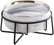 Kosoa Dazzling Ceramic Elevated Pet Bowls, Dog & Cat Food & Water Bowl Stand, Indoor, Pink
