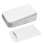 100 Pcs Small Coin Envelopes, 2.4 x 3.9inch Seed Envelopes Mini Coin & Small Parts Kraft Paper Envelopes Money Envelopes for Packing or Storing Small Items, Wages, Coins(White)