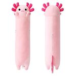 PEACHCAT Pink Long Axolotl Plush Pillow Toy Cute Axolotl Stuffed Animal for Girls and Boys 20"