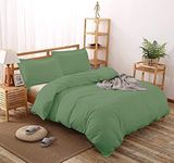 Luxurious Emperor Duvet Cover Set 600TC 100% Egyptian Cotton Emperor Quilt Cover with 2 Oxford Pillowcases (Color Moss Green)