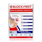 BLOCK-FIRST Stops Bleeding Instantly Without Stitches, Advanced Emergency First Aid Kit for All Minor to Severe Bleeding Wounds, Multi-Use Pack, for Cuts, Lacerations & Traumatic Injuries