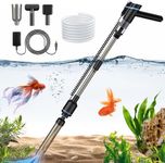 Lauosume Fish Tank Cleaner - 24W Electric Aquarium Gravel Cleaner, Aquarium Gravel Vacuum with Adjustable Water Flow and Timed Off, Fish Tank Cleaner Vacuum for Automatic Water Change, Wash Sand