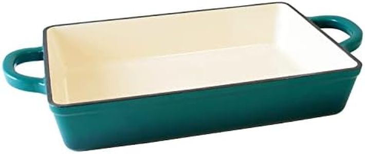 Crock Pot Artisan 13 Inch Enameled Cast Iron Lasagna Pan, Teal Ombre