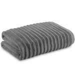 Towelogy Bamboo Extra Large Bath Towels (90x140cm, 1 Pack) - Highly Absorbent & Fast Drying Bath Sheets OEKO-TEX CERTIFIED (Charcoal, 1)