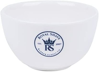 RoyalShave Ceramic Shaving Bowl - Mug for Shave Soaps! (White)