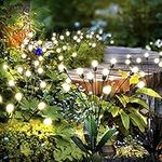 FRSTONA Solar Garden Lights 6 Pack 10LED Outdoor Decorative Firefly Light Solar Powered Waterproof for Yard Pathway Flower Landscape