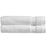 Christy Refresh Bath Sheets | Set of 2 | Quick Dry | Tonal and Stylish | Soft Plush Large Bathroom Towels | Absorbent Shower Towels | 100% Cotton 550GSM | Machine Washable | White