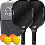 BAGAIL Pickleball Paddles Set, Pickle Ball Rackets with 4 Balls, Light - High Shock Absorption - Ergonomic, Suitable for Indoor and Outdoor Pickleball Games
