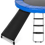 Fuliuna Trampoline Ladder Slide kit, 3 Steps Wide Step Slide Ladder for Trampoline, Trampoline Accessories Include Slide and Ladder, Trampoline Slider for Kids Climb Up & Slide Down