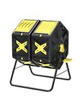 Compost Bin Outdoor - 2 X 18.5 Gal Dual Chamber Compost Tumbler,BPA Free Outdoor Rotating Composter with Easy-Turn, Fast-Working System