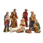 Kurt Adler Porcelain Nativity Figures Table Piece, 9-Inch, Set of 9