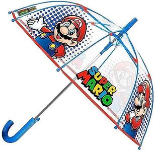 PERLETTI Super Mario Ombrello Campana Automatico Antivento 74 cm, multicolore, único