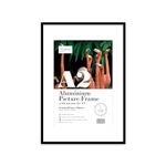 Almost Frameless - A2 Aluminium Picture Frame - A2 With Mount for A3 Print - Black Metal Photo Frames - Sawtooth Hanger for Wall Display Wall Hook - Pack of 1 - Black