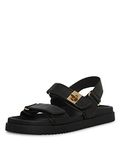 Steve Madden Women's Mona Sandal, Black Leather, 8 UK