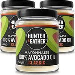 Hunter & Gather Avocado Oil Mayonnaise 3 x 250g | Seed Oil Free I Made with Pure Avocado Oil and British Free Range Egg Yolk | Paleo, Keto, Sugar and Gluten Free Avocado Mayo