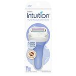 Schick Intuition Pure Nourishment Womens Razor with Coconut Milk and Almond Oil, 1 Handle with 2 Refills