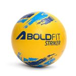 Boldfit Volleyball Standard Size for Men and Women Sports Volley Ball with Free Pin Strong Grip Vollyball Original Brand Volleyball for Boys Super Volly Ball - Striker Yellow