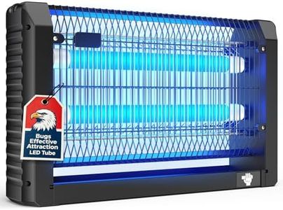 Indoor Bug Zapper, 6000 Sq Ft Coverage, Remote Control LED Energy Saving Mosquito Killer with Timer & Dimmable Soft Light, Quiet, Replaceable Tube, Wall Mount, Removable Tray