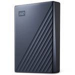 Western Digital 5TB My Passport Ultra Blue Portable External Hard Drive, USB-C, Password Protection - WDBFTM0050BBL-WESN