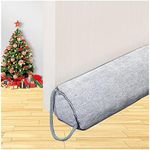 Under Door Draft Stopper Noise Blocker 30 Inches for Door Bottom Air Seal Insulation and Soundproof, Heavy Duty Weather Guard Snake Stripping, Gray