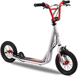 Mongoose 12 Trace Air Youth/Adult Folding Kick Scooter, Silver