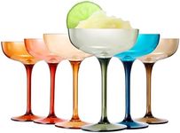 Plastic Acrylic Shatterproof Martini, Margarita, Champagne & Cocktail Unbreakable Glasses, Large Coupe Glasses 15oz, 6 Set, Tritan European Design Drinkware, BPA-free,Reusable, Pool, Indoor & Outdoor