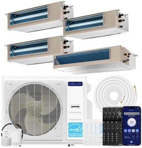 DELLA 41K BTU 4 Zone (2x9K+12K+24K BTU) Concealed Ducted Mini Split AC