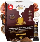 Dodjivi Made in Canada Organic Mushroom Coffee Instant Packets, Arabica Coffee with Lion's mane, Chaga, Turkey Tail, Reishi Mushroom Powder for Better Focus, Immune Support, Keto Friendly (30 Sticks, each 3.2gm)
