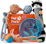 Pet Pack Dog Toy Set,6 Durable Dog Toys for Medium Dogs, Tough Dog Toy Bundle, Puppy Toys from 8 Weeks Small Dog Toys, Christmas Dog Toys Presents