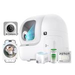 PETKIT Self Cleaning Cat Litter Tray with AI Camera, PUROBOT MAX PRO, 76L Automatic Cat Litter Tray with Pull&Wrap Waste Disposal, Dual Odor Control with N50&N60, App Control with Health Monitor
