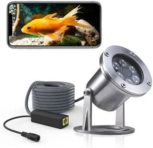 Barlus Underwater Cameras 304 Stainless Steel IP68 5MP 2592×1944 POE IP Camera 32Ft Cable Koi Pond Camera