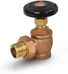 Midline Valves 6I364 Steam Radiator Valve; Air Vent Temperature Control; 1-1/4 in. FIP x Male Union; Brass