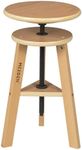 MEEDEN Wood Drafting Stool, Swivel Stool with Adjustable Height, Wooden Drafting Chair, Artist Stool, Painting Stool, Office Stool, Perfect for Artists Studio, Home Use, Kitchen, Bars