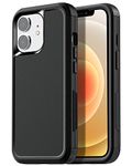 AICase Rugged Case for iPhone 12/iPhone 12 Pro,Heavy Duty 3-Layer Pocket-Friendly Durable Military Grade Protection Shockproof/Drop Proof Protective Cover for iPhone 12/iPhone 12 Pro 6.1ââ‚¬Â_Black