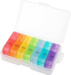 INKULTURE Weekly Medicine Organizer Box 02 Times a Day, Tablets Container Case Travel Pill Box For 07 days | Multicolor | 01 Pcs