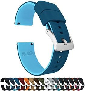 22mm Two Tone Blue (Flatwater) - BARTON Elite Silicone Watch Bands - Quick Release - Choose Strap Color & Width