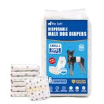Pet Soft Dog Nappies Male- 20 Counts Disposable Male Dog Wraps, Super Absorbent Puppy Dog Diapers Incontinence Nappy Wraps with Wetness Indicator (S-20 Count)