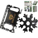 Snowflake Multi Tool Keyring & Survival Credit Card Kit | 33 Tool Handy Pocket Wallet Kit for Travel & Outdoors | Stainless Steel Tools for Men & Women | Useful Gadget Gifts for Secret Santa |UK Brand