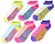 Fruit of the Loom Girl's Low Cut Athletic Socks (6 Pair Pack), Medium, Multi