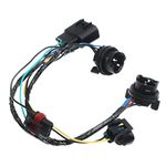 A-Premium Headlight Wiring Harness Compatible with Chevrolet Silverado 1500 2007-2013, Silverado 2500 HD 3500 HD 2007-2014, Low & High Beam, 2 Lamp Sockets, 3 Connectors, Replace# 15841609