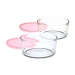 Brezzycloud Freezowarm Glass Warm & Serve 2-Piece Bowl with Lid BS802-1340ml - Transparent Glass with Color Lid (2-Piece)