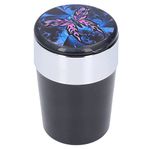 RVSWIHFA Car Ashtray Smokeless Cylinder Cup Holder Blue Ashtray Cup Holder with Double Smoke Hole for Most Car, Travel, Home, Office