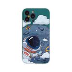 Yonds Queen for iPhone 7 Plus / 8 Plus Cute Case, Cool Cartoon Astronaut Planet Moon Space Design Stylish Soft TPU Bumper Shockproof Anti-Slip Protector Case (iPhone 7 Plus / 8 Plus, Vert Moon)